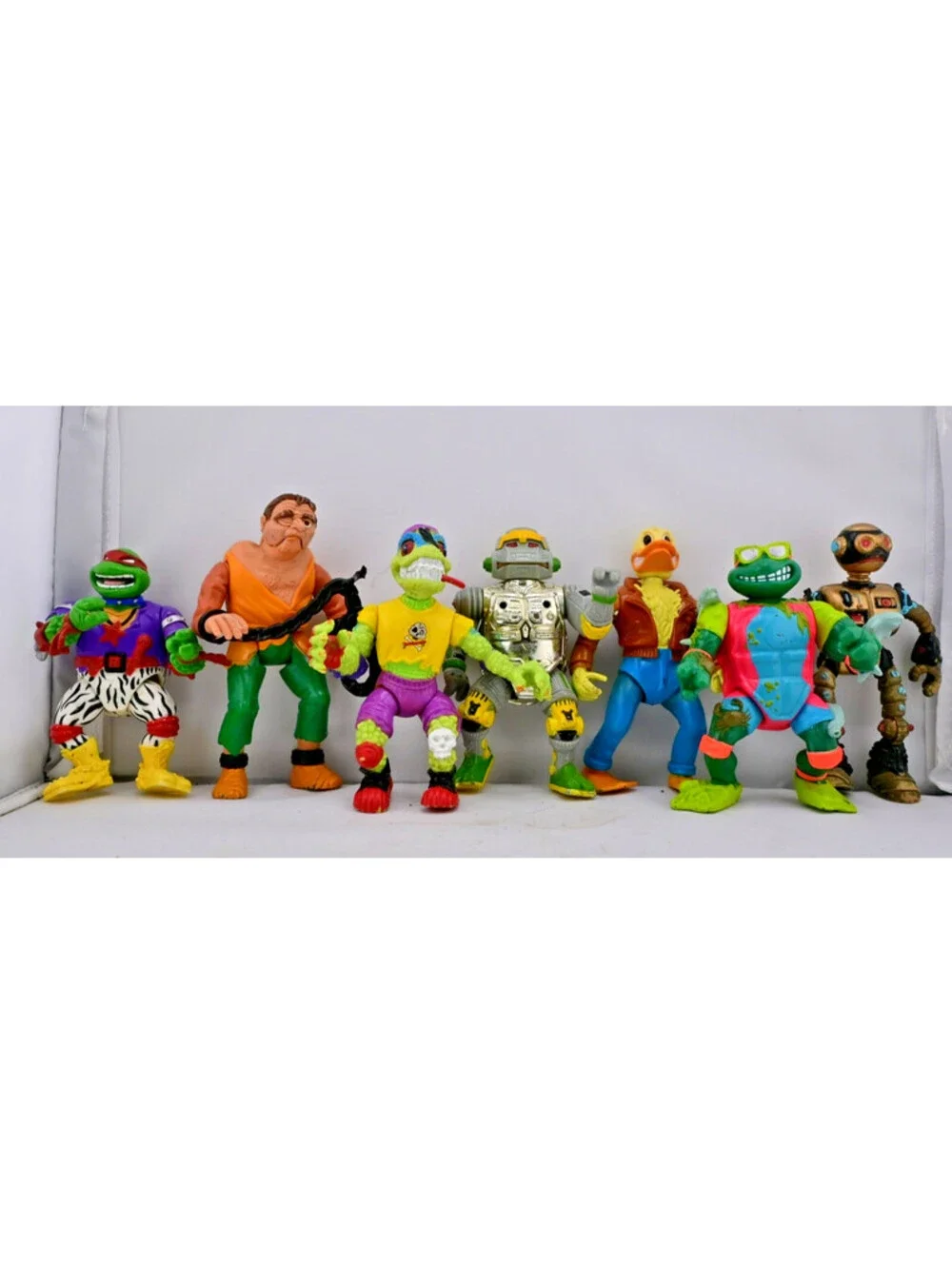 Vintage TMNT Teenage Mutant Ninja Turtles Lot of 7 80s and 90s Action Figures